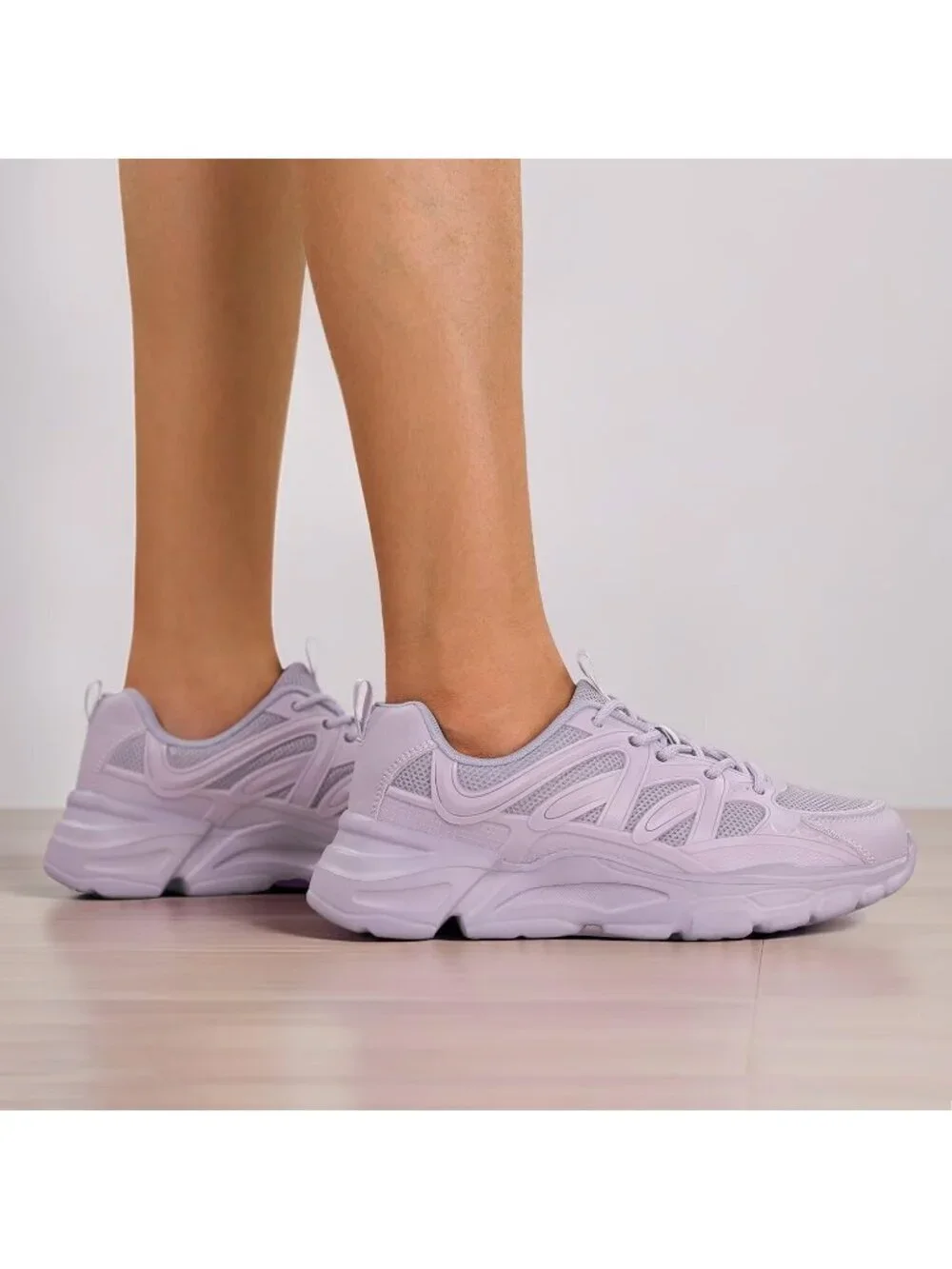 Women's Purple Ladies Walking Comfor Breathable Soft Sole Tennis Sneaker Shoes